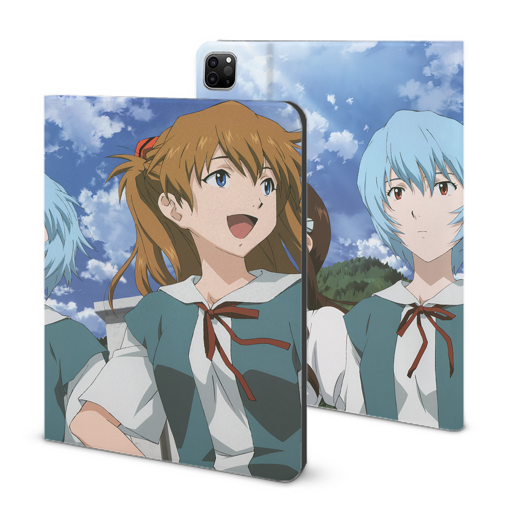 （画像用） EVA 新世紀エヴァンゲリオン IPad ケース ブック型 PUレザー TPU 耐衝撃 軽量 薄型 ペン収納なし 全面保護 IPad 各モデル対応